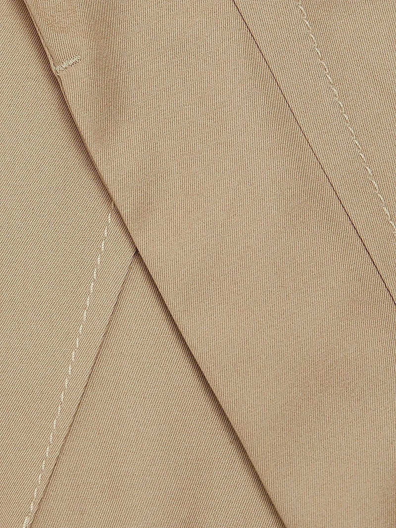 Tuck Pleat Midi-Skirt