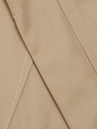 Tuck Pleat Midi-Skirt