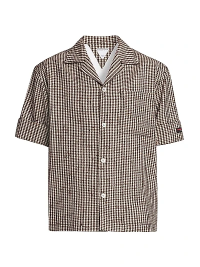 Knotted Viscose Mini Check Shirt