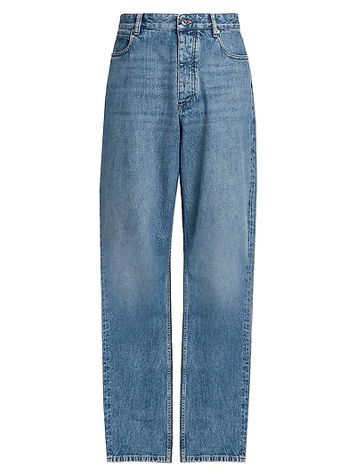 Vintage Indigo Wash Wide-Leg Jeans
