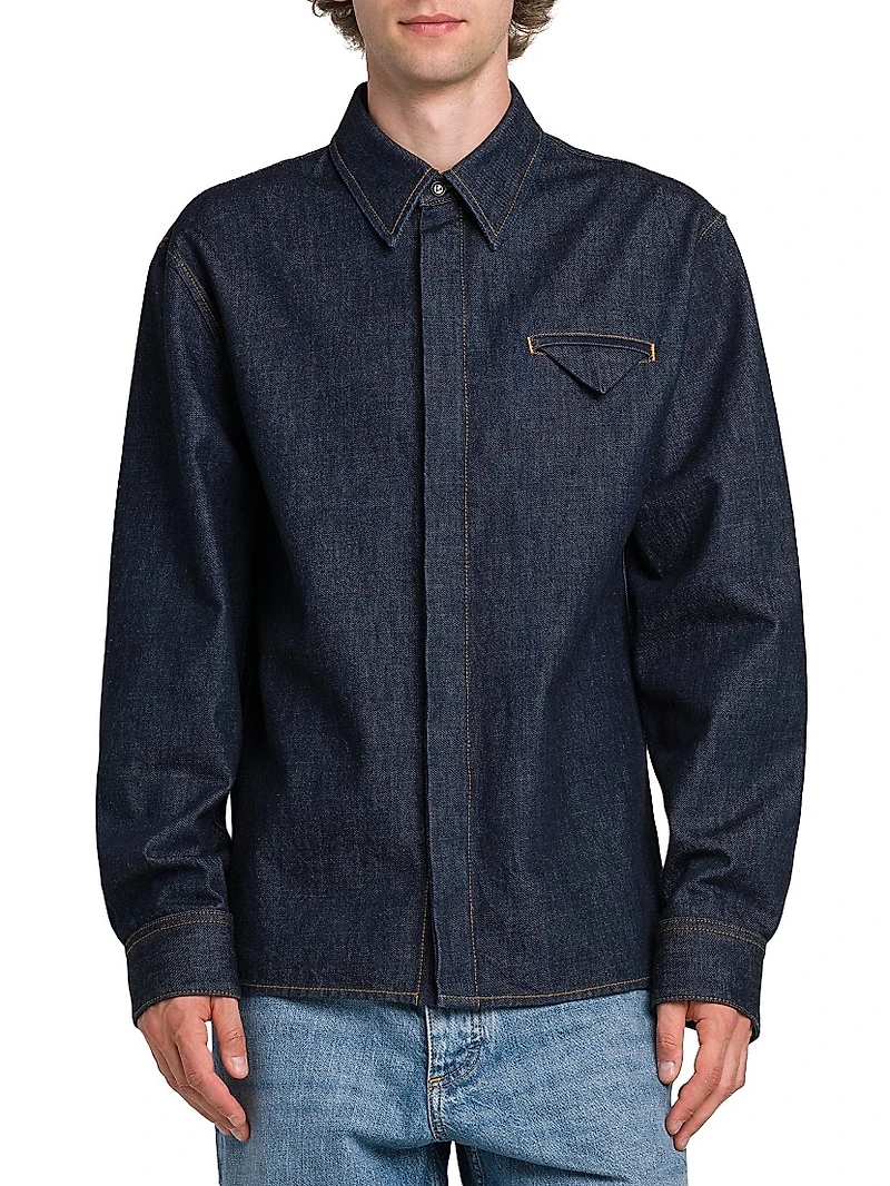 Indigo Triangle Pocket Denim Shirt
