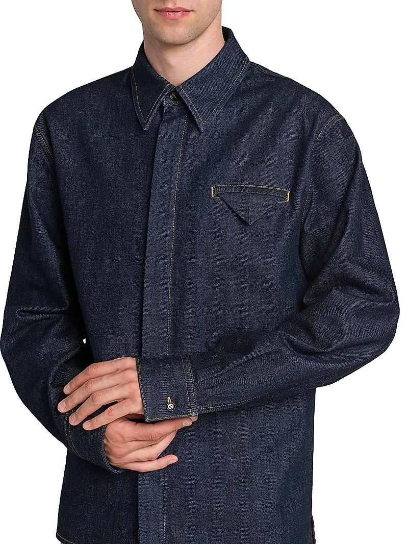 Indigo Triangle Pocket Denim Shirt
