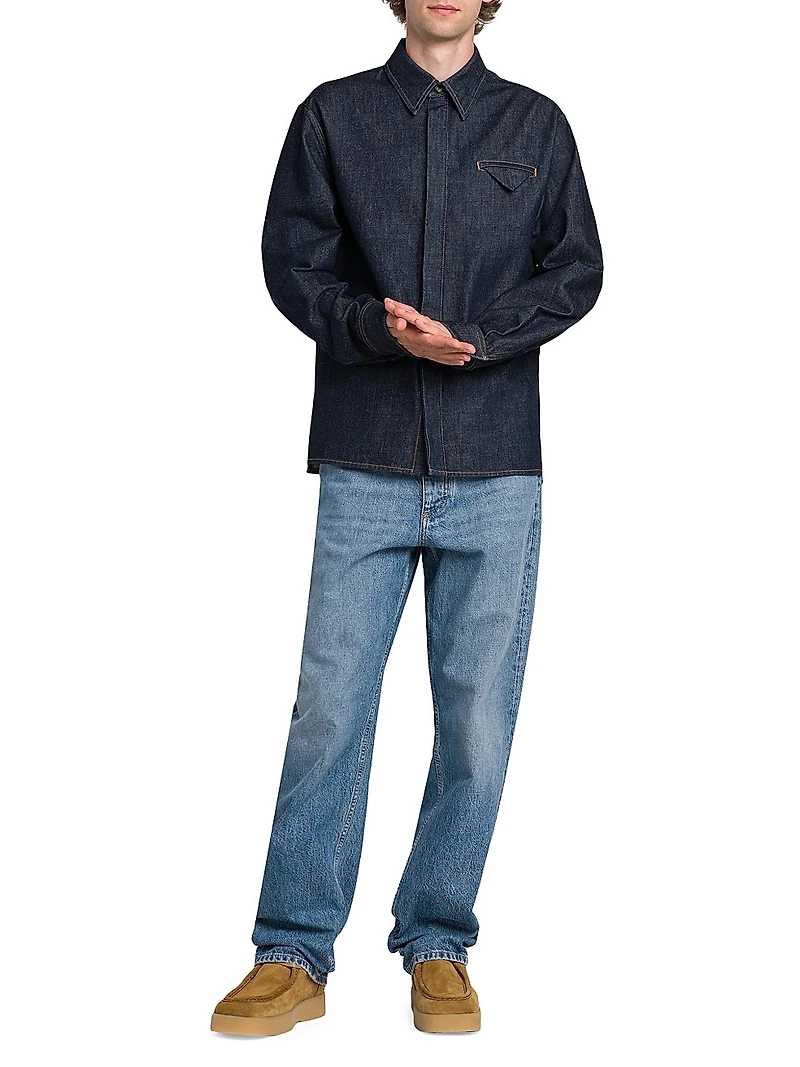 Indigo Triangle Pocket Denim Shirt