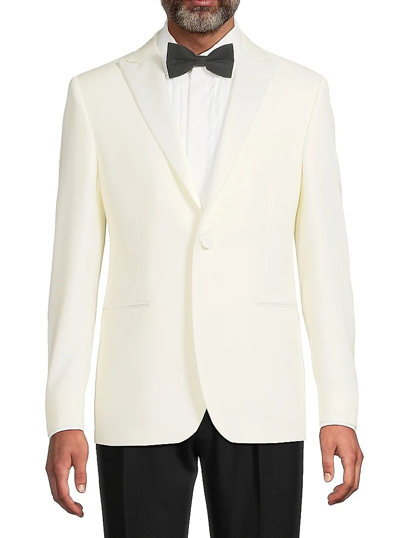 Peak Lapel Wool Dinner Jacket