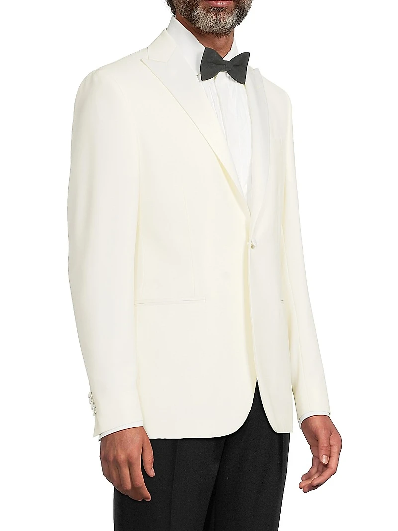 Peak Lapel Wool Dinner Jacket