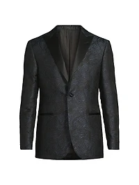 Jacquard Silk Blazer