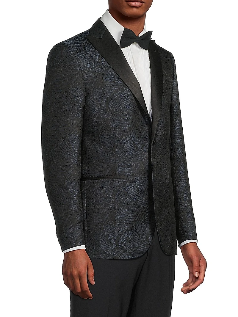 Jacquard Silk Blazer