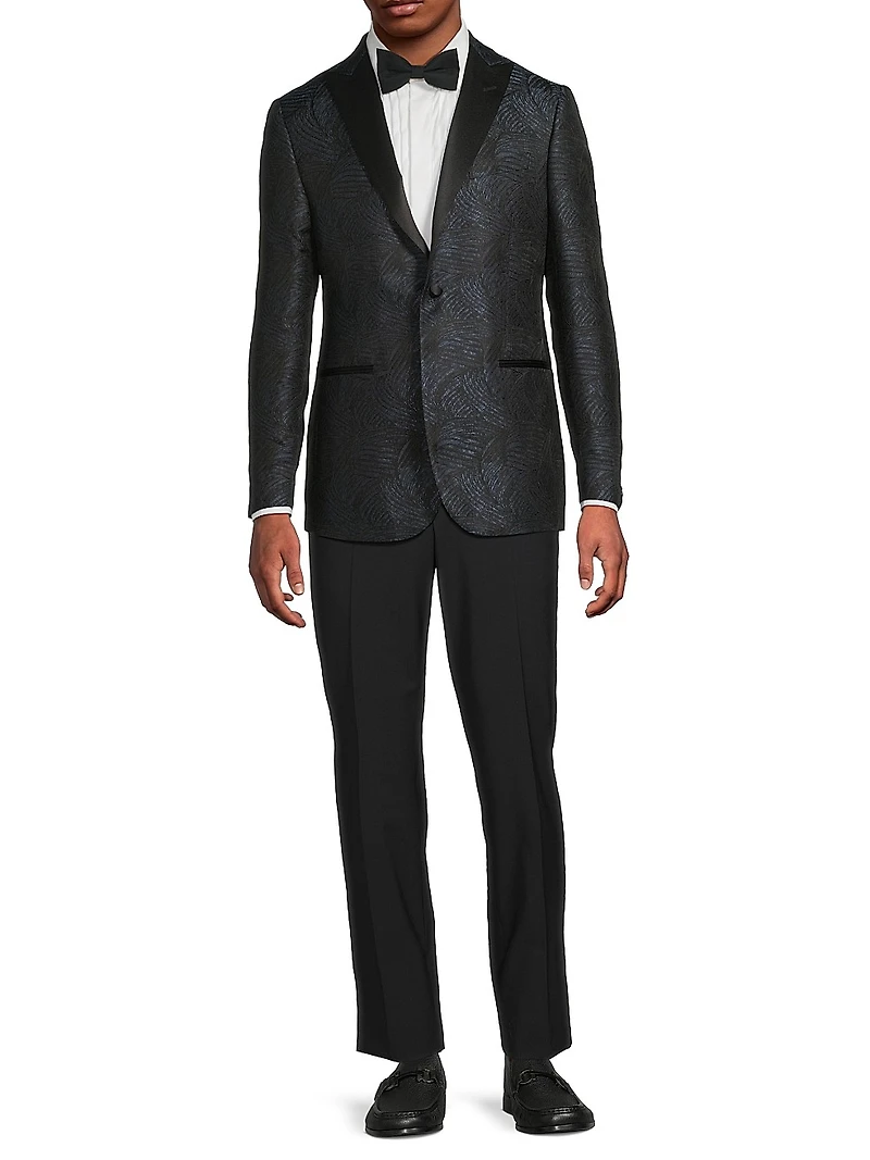 Jacquard Silk Blazer