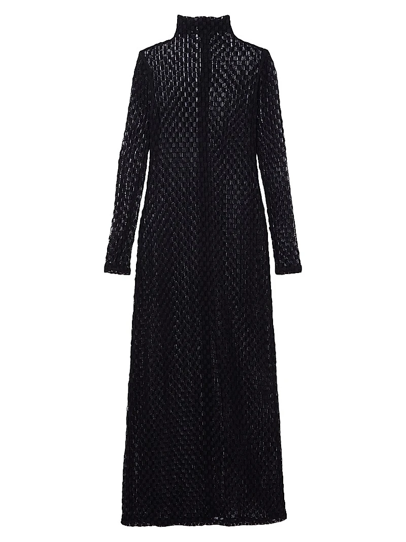 Geometric Lace Maxi Dress