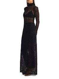 Geometric Lace Maxi Dress