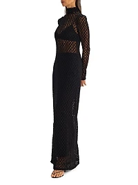 Geometric Lace Maxi Dress