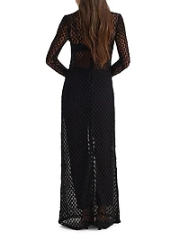 Geometric Lace Maxi Dress