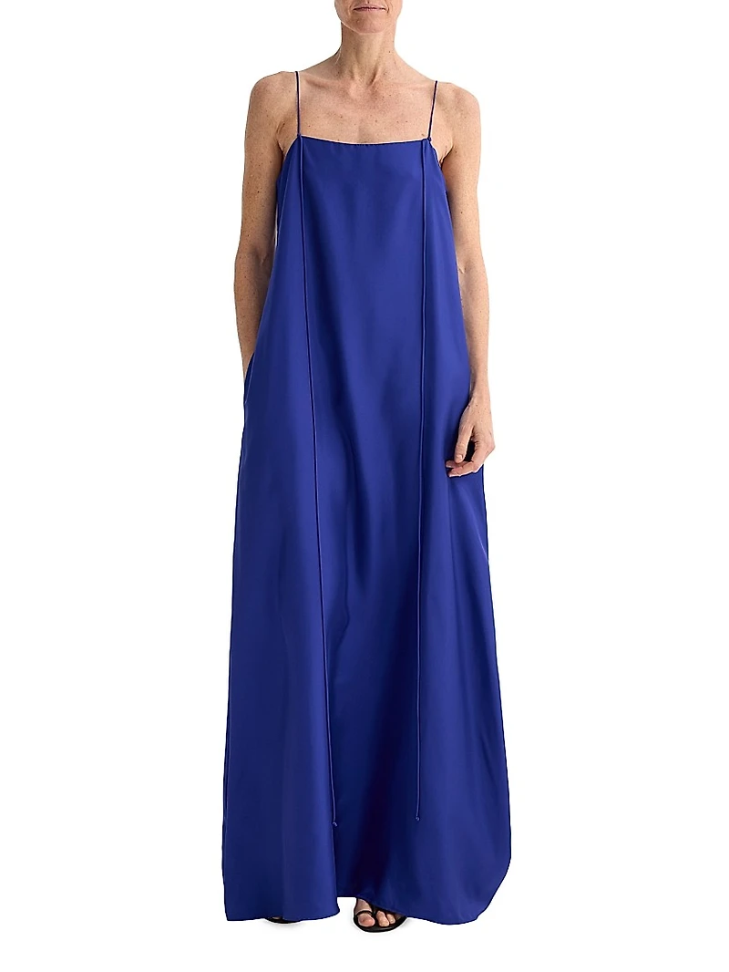 Silk Strap Maxi Dress