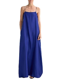 Silk Strap Maxi Dress