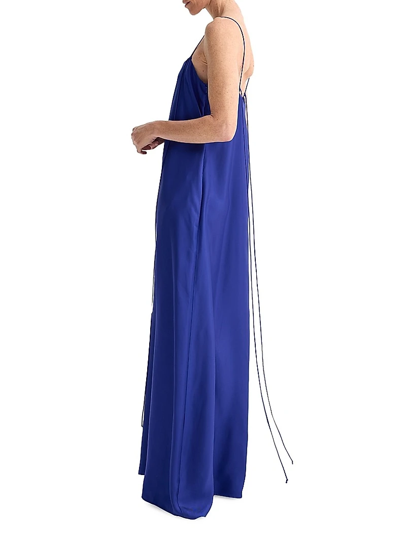 Silk Strap Maxi Dress