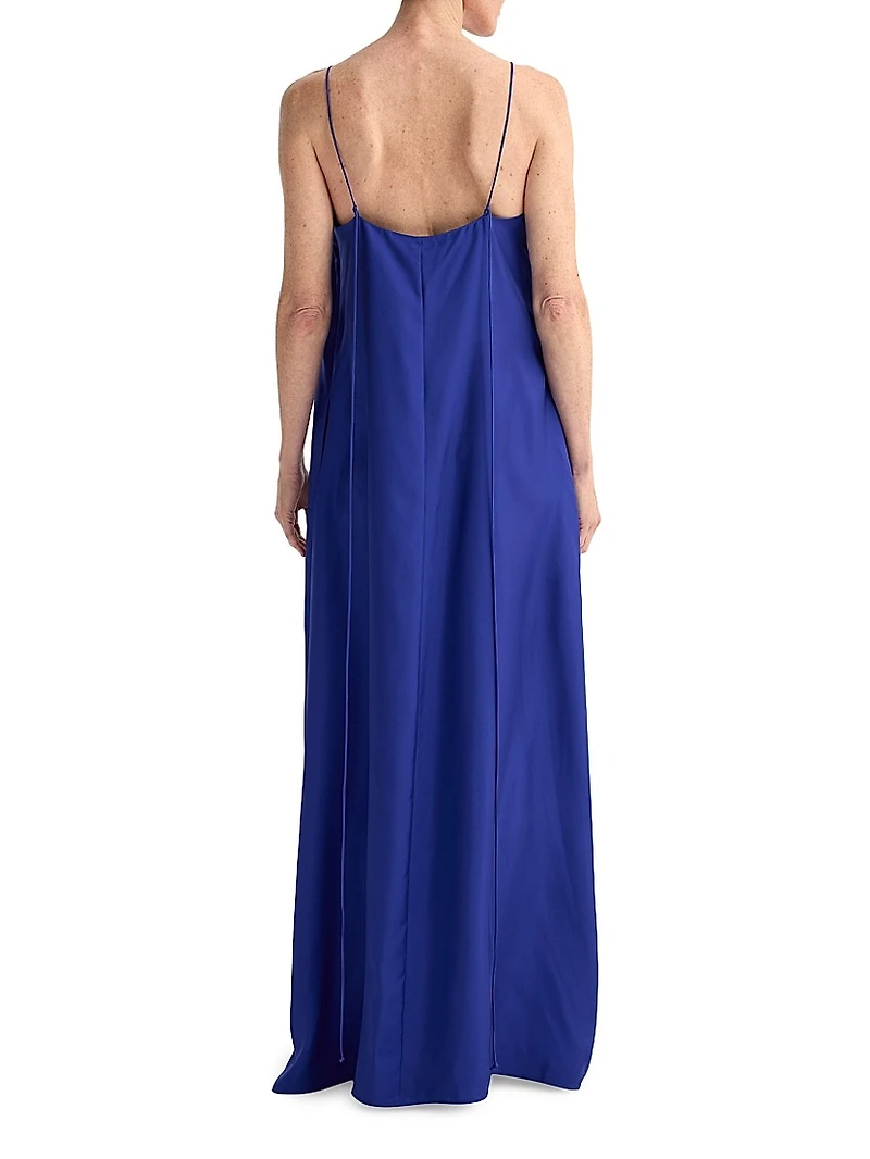 Silk Strap Maxi Dress