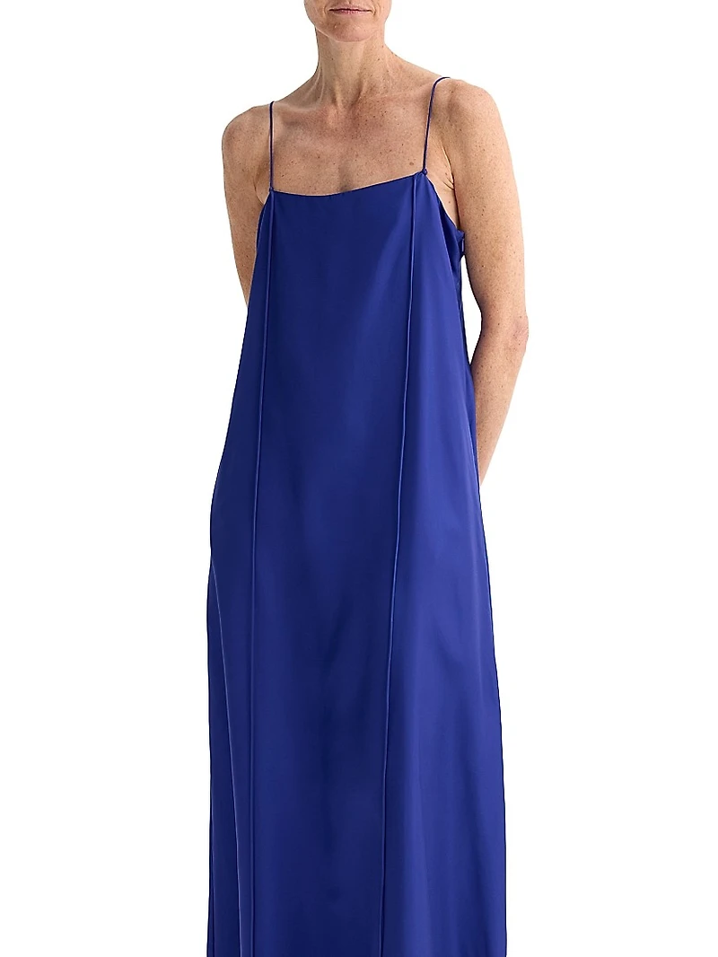Silk Strap Maxi Dress