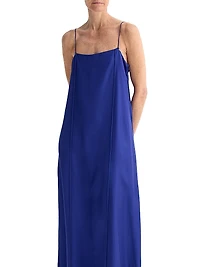 Silk Strap Maxi Dress