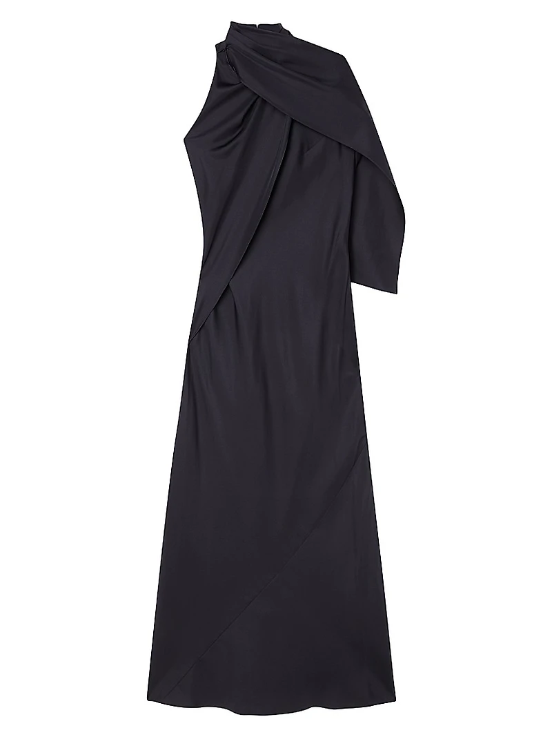 Silk Foulard Halter Dress