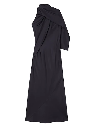 Silk Foulard Halter Dress