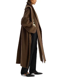 Double-Faced Wool Scarf Coat