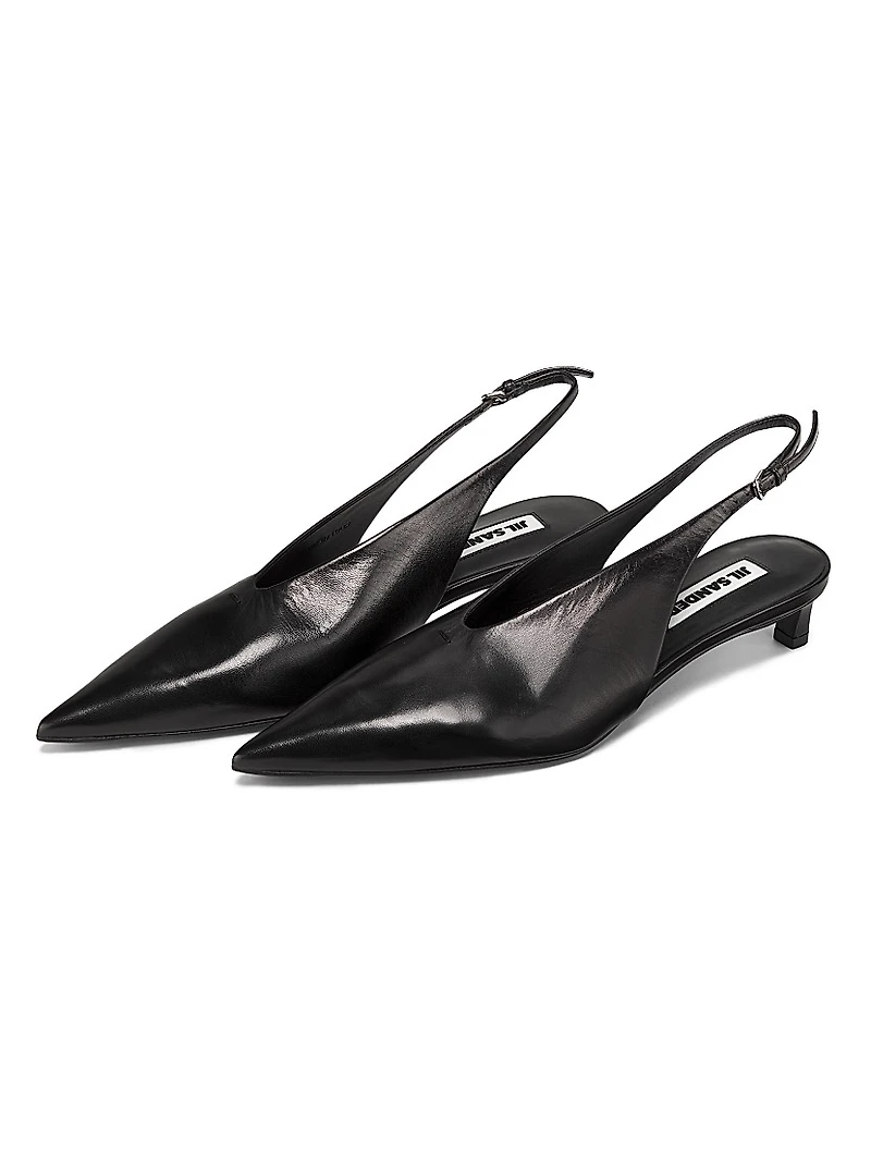Cruise 35MM Leather Kitten-Heel Pumps