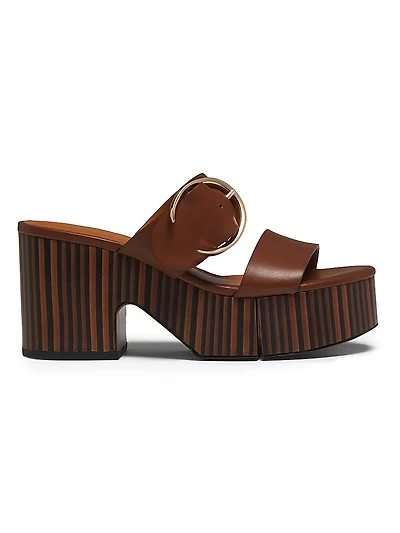 Chance 85MM Leather Platform Sandals