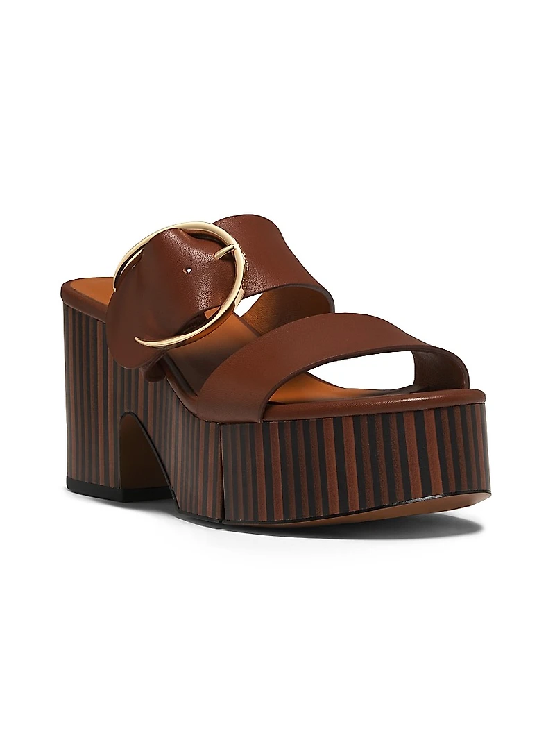 Chance 85MM Leather Platform Sandals