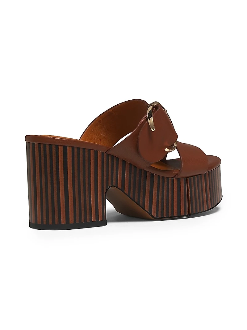 Chance 85MM Leather Platform Sandals