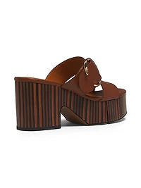 Chance 85MM Leather Platform Sandals