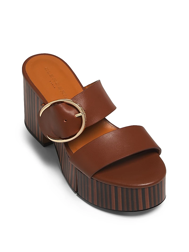 Chance 85MM Leather Platform Sandals