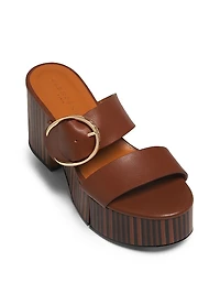 Chance 85MM Leather Platform Sandals