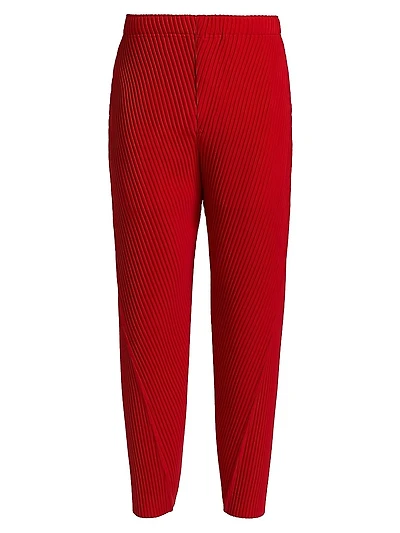 Pleated Ankle-Length Pants