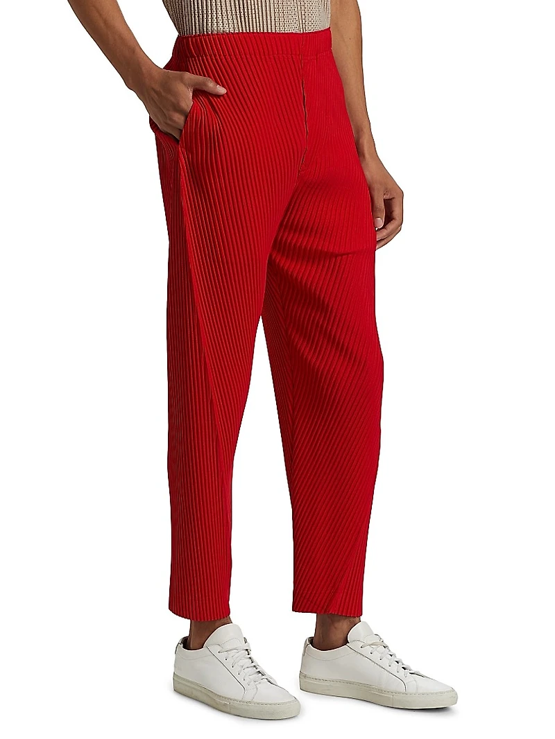 Pleated Ankle-Length Pants