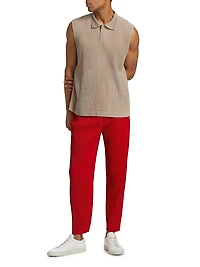 Pleated Ankle-Length Pants