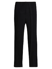 Snap-Cuff Pleats Pants