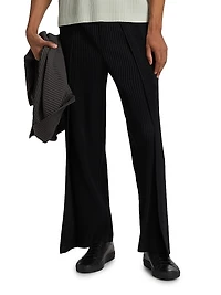 Snap-Cuff Pleats Pants