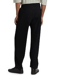 Snap-Cuff Pleats Pants