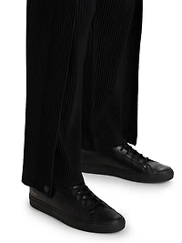 Snap-Cuff Pleats Pants