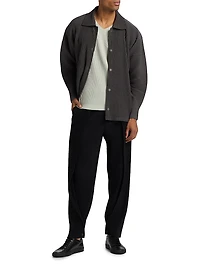 Snap-Cuff Pleats Pants