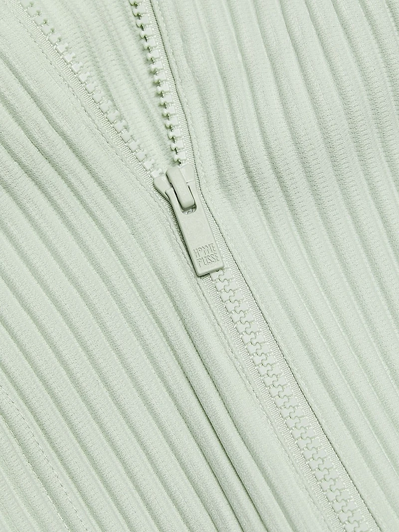 Monthly Colors March Pleated Zip-Up Vest