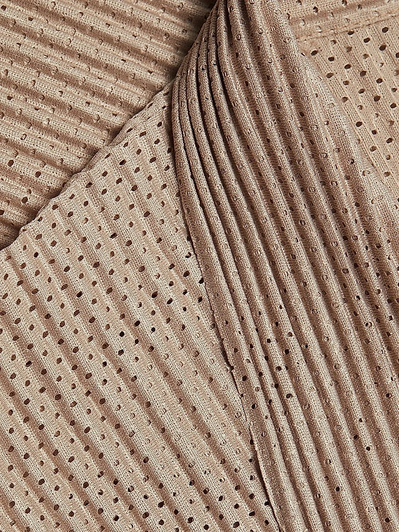 Mesh Sleeveless Polo Shirt