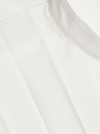 Edge Pleated Short-Sleeve Shirt