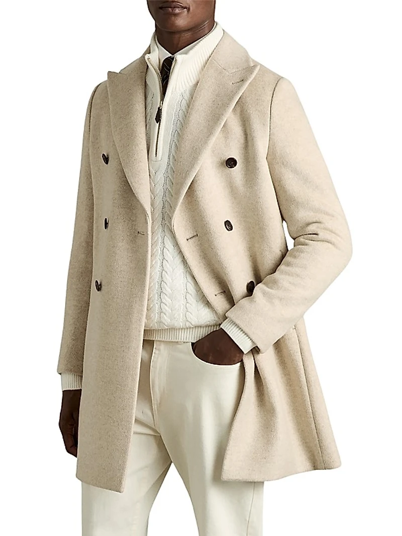 Timpano Wool-Blend Double-Breasted Coat