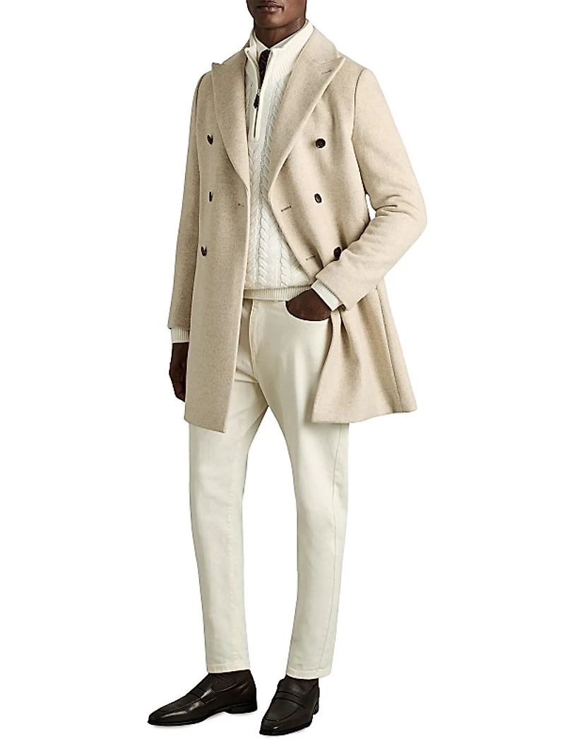 Timpano Wool-Blend Double-Breasted Coat
