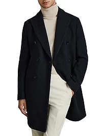 Cliff Wool-Blend Peacoat
