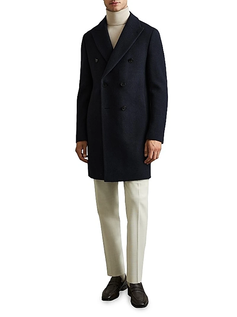 Cliff Wool-Blend Peacoat