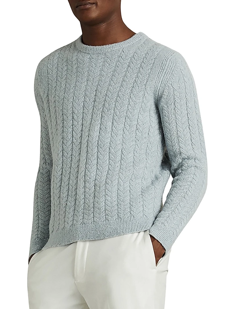 Minsk Cable-Knit Crewneck Sweater