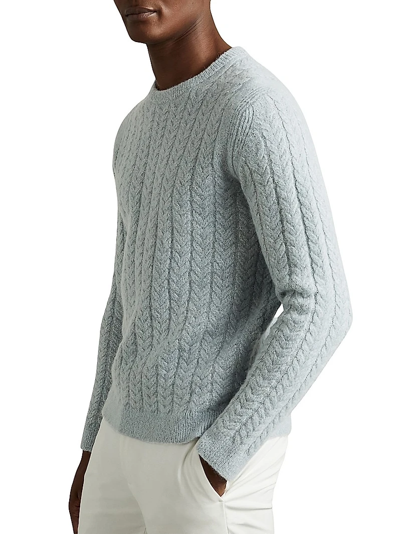 Minsk Cable-Knit Crewneck Sweater