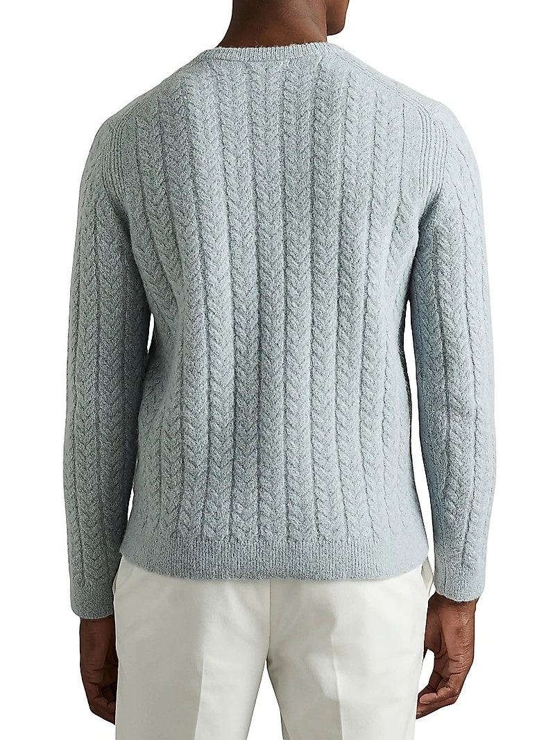 Minsk Cable-Knit Crewneck Sweater